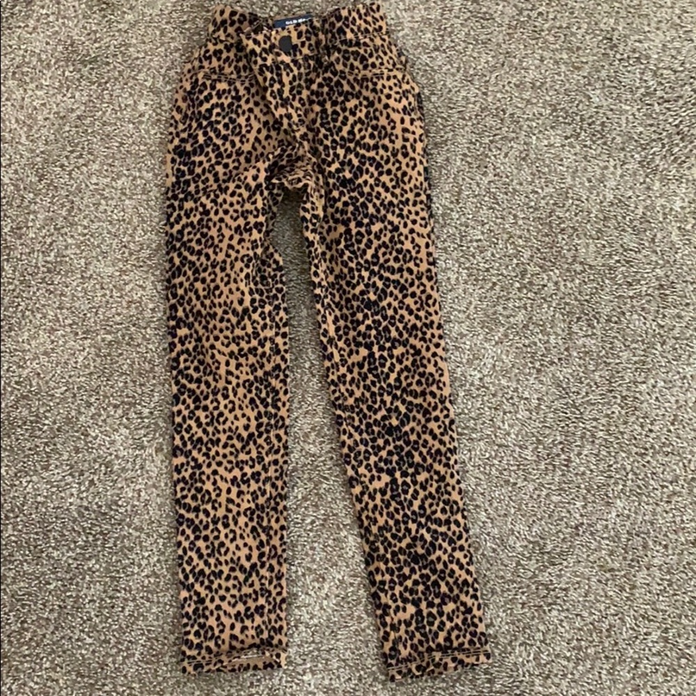 Girls leopard print jeggings